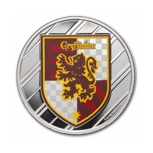 Gryffindor Harry Potter 1 Ounce Colorized Houses Silver Coin - FKJCONSL6877