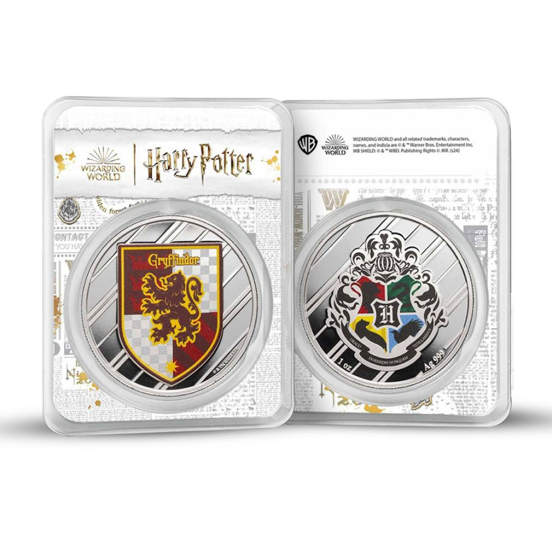 Gryffindor Harry Potter 1 Ounce Colorized Houses Silver Coin - FKJCONSL6877