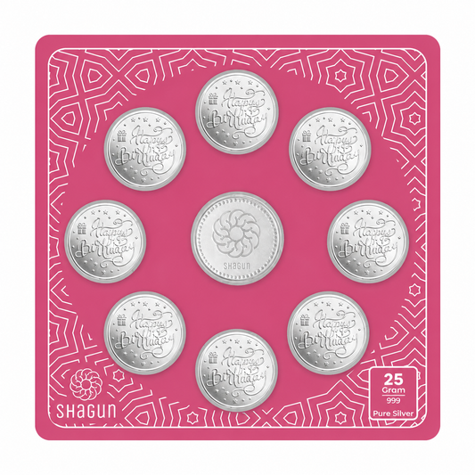 Happy Birthday 25 Grams Silver Coin With Musical Box - FKJCONSL7025