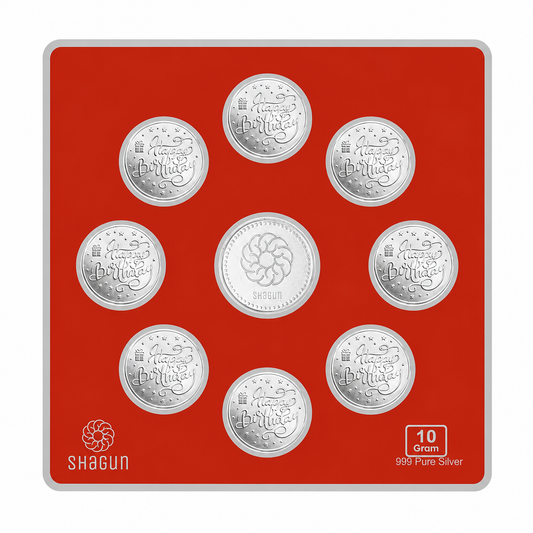 Happy Birthday 10 Grams Silver Coin Box- FKJCONSL7009