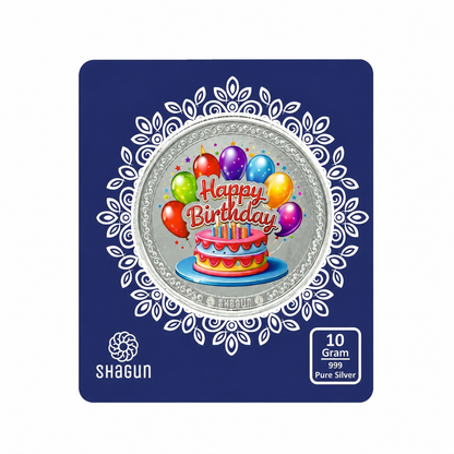 Happy Birthday 10 Grams Colorized Silver Coin - FKJCONSL7020