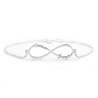 Gold & Silver Personalized Infinity Name Bracelet - FKJBRLU6268