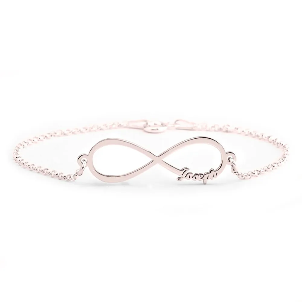 Gold & Silver Personalized Infinity Name Bracelet - FKJBRLU6268