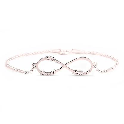 Gold & Silver Personalized Infinity Name Bracelet - FKJBRLU6268