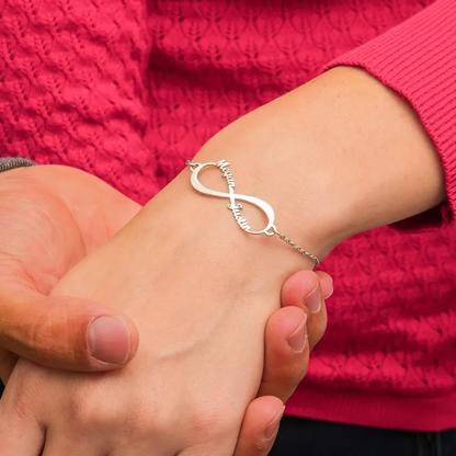 Gold & Silver Personalized Infinity Name Bracelet - FKJBRLU6268