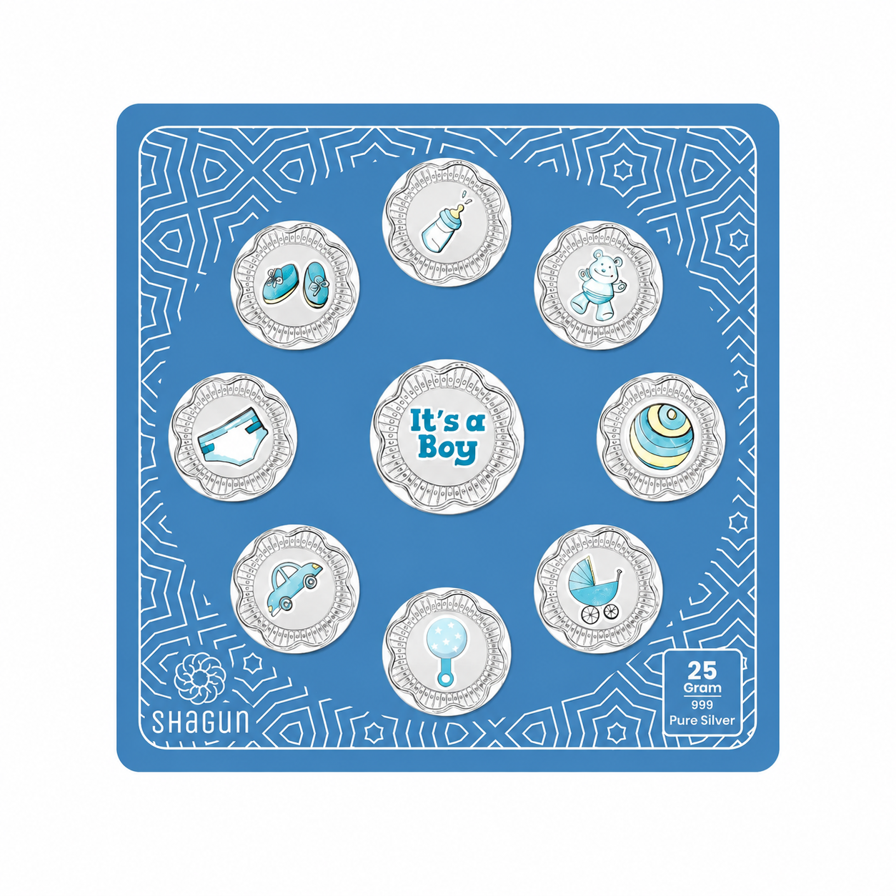 It's A Boy 25 Grams Silver Coin With Musical Box - FKJCONSL7023