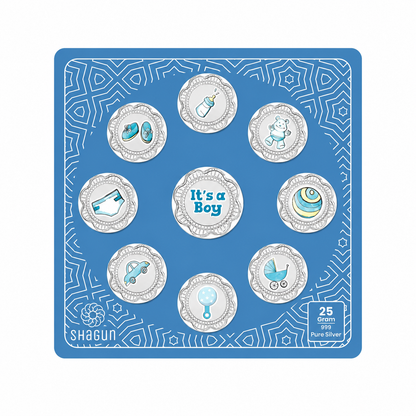It's A Boy 25 Grams Silver Coin With Musical Box - FKJCONSL7023