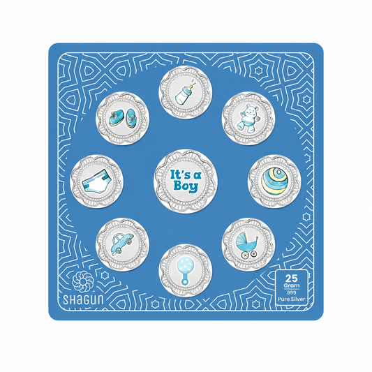 It's A Boy 25 Grams Silver Coin With Musical Box - FKJCONSL7023