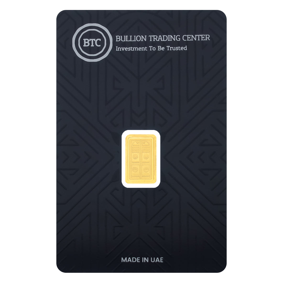 BTC 1 Gram The Door of the Kaaba Gold Bar 24KT - FKJGBR24K6686