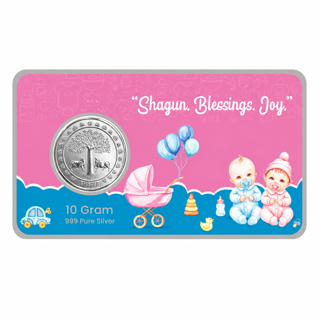 Kids 10 Grams Silver Coin Lifafa - FKJCONSL7015