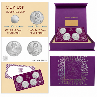 King & Queen 10 Grams Silver Coin Box- FKJCONSL7012