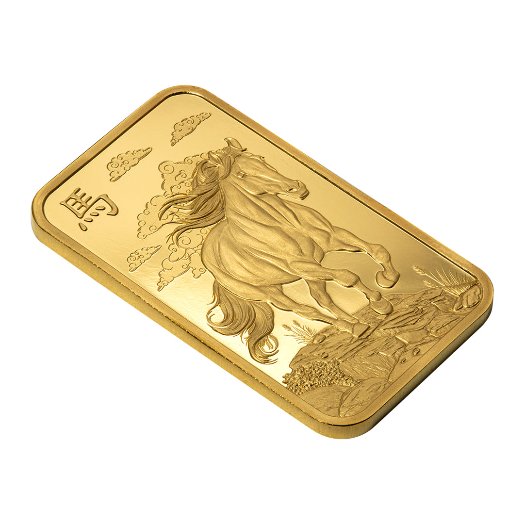 بامب سويس لونار ليجندز 2026 عام الحصان، سبيكة ذهب عيار 24 قيراطًا، وزنها أونصة واحدة - FKJGBR24K6895