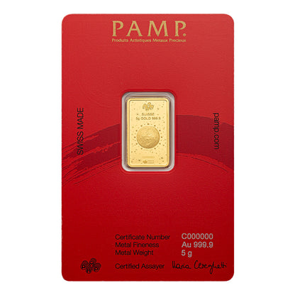 بامب سويس لونار ليجندز 2026 عام الحصان، سبيكة ذهب عيار 24 قيراط، وزن 5 غرامات - FKJGBR24K6894