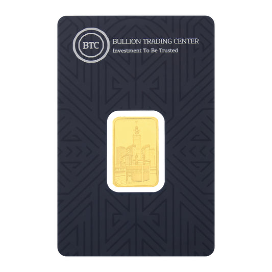BTC 5 Grams Mecca Gold Bar 24KT 999.9 Purity - FKJGBR24K6830