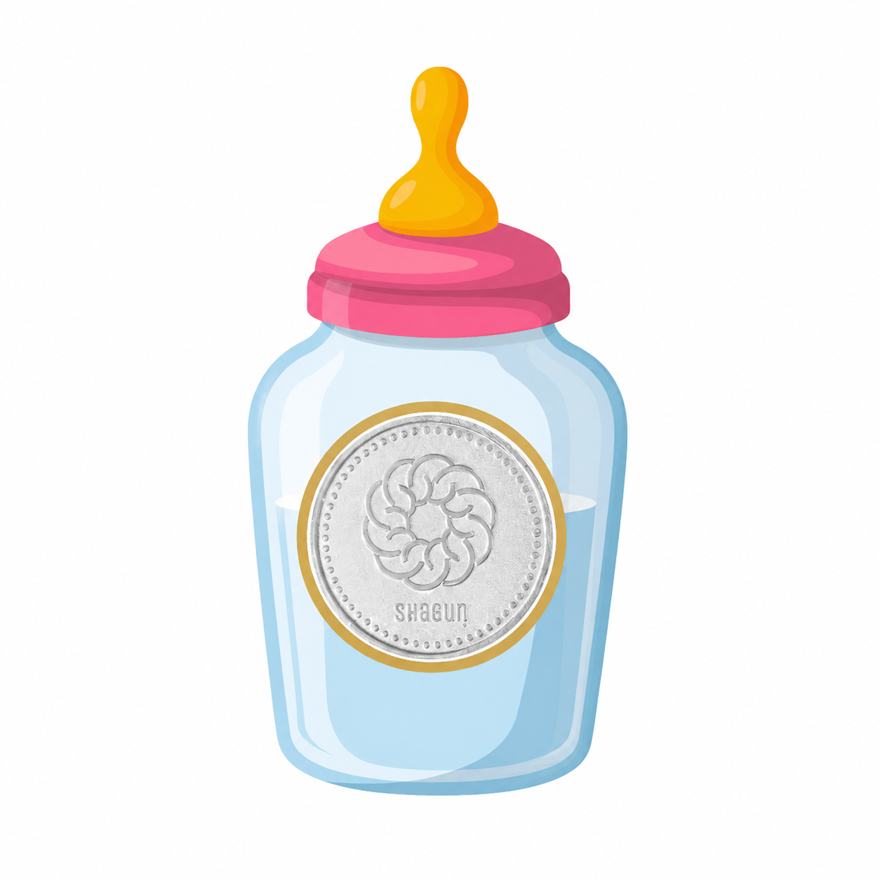 Milk Bottle 10 Grams Silver Coin Acrylic Packing - FKJCONSL7005