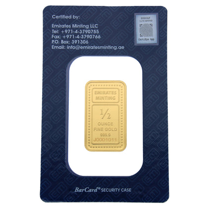 Emirates Minting 0.5 Ounce Flower Gold Bar 999.9 Purity - FKJGBR24K2350