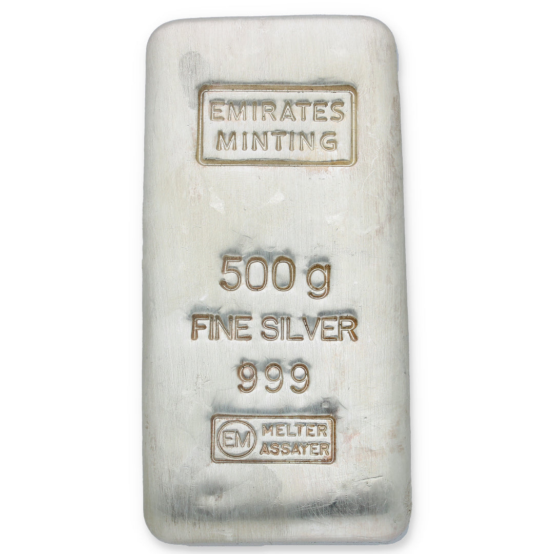Emirates Minting 500 Grams Silver Bar 999.0 Purity - FKJGBRSL2289