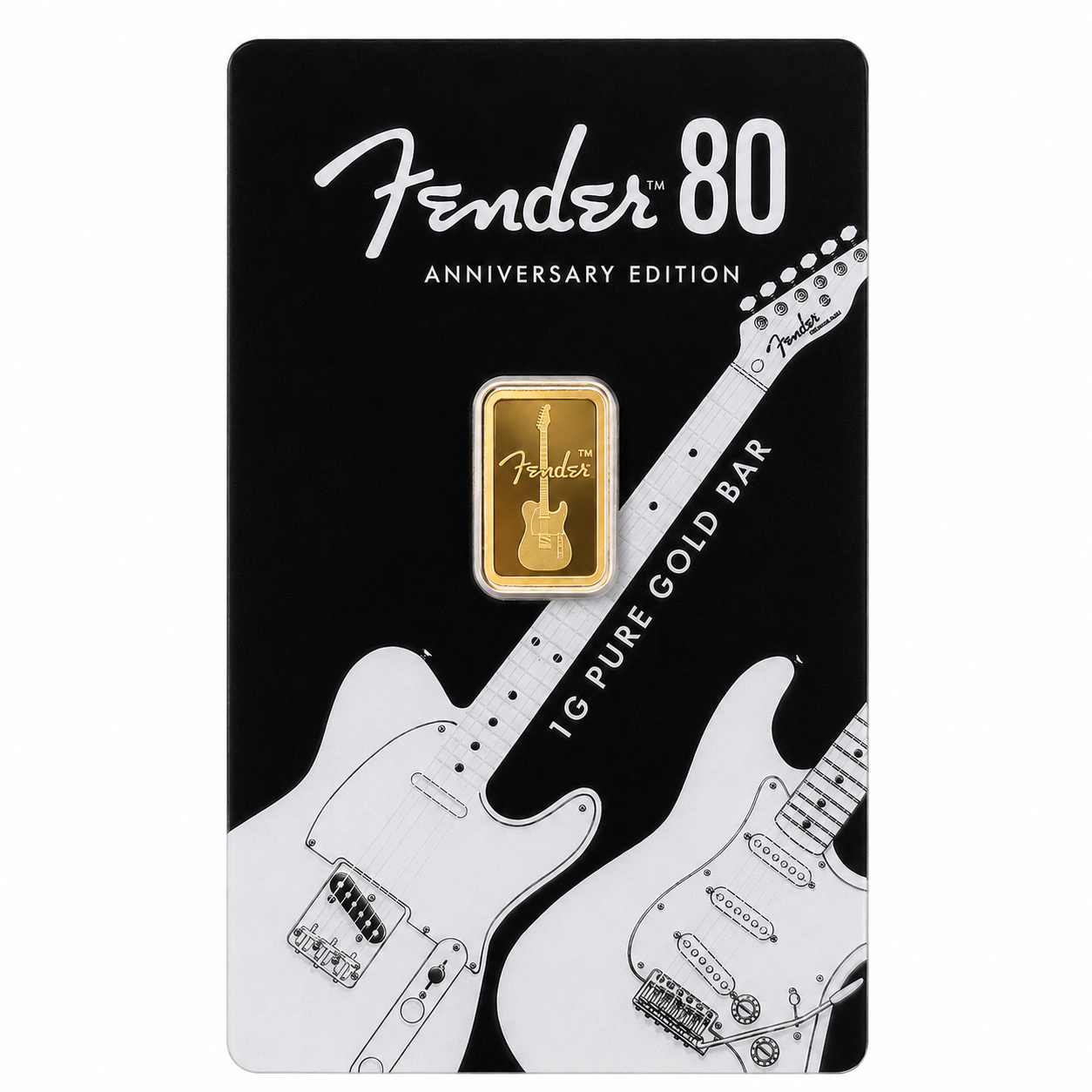 PAMP Suisse Fender 80th Anniversary 1 Gram Gold Bar 24KT - FKJGBR24K7059