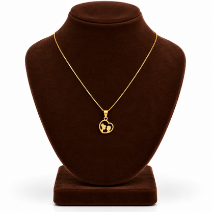 Gold Necklace (Chain with Heart Pendant) 18KT - FKJNKL18KU1025