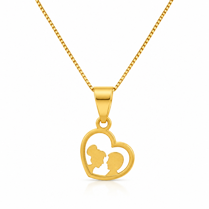 Gold Necklace (Chain with Heart Pendant) 18KT - FKJNKL18KU1025