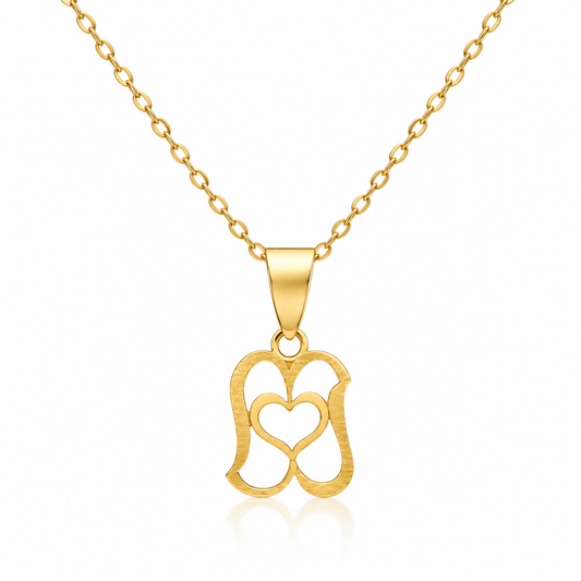 Gold Necklace (Chain with Heart Pendant) 18KT - FKJNKL18K2328