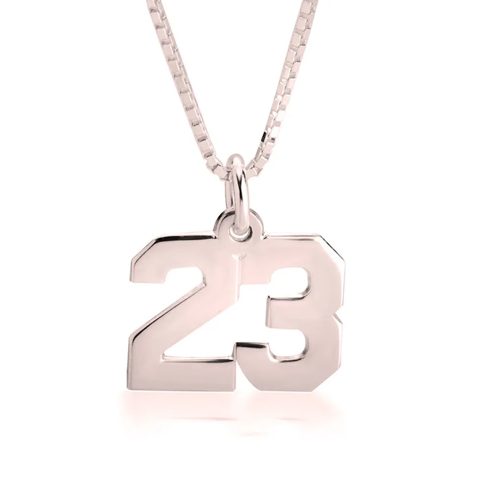 Gold & Silver Personalized Number Necklace - FKJNKLU6169