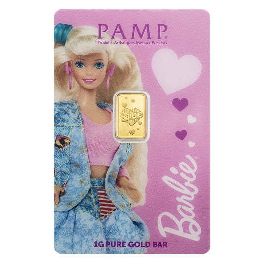 Pamp Suisse Barbie™ 1 Gram Gold Bar 24KT - FKJGBR24K6884