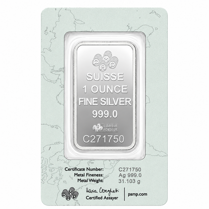Swiss Pamp Fortuna 1 Ounce Minted Bar in 999.0 Silver - FKJGBRSL2292