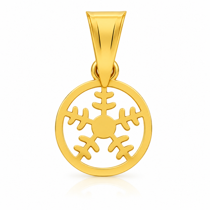 Gold Flower Pendant 18KT - FKJPND18KU1043