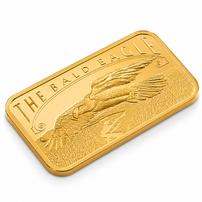 PAMP Suisse 5 Grams America the Free Bald Eagle Gold Bar 24KT - FKJGBR24K6953