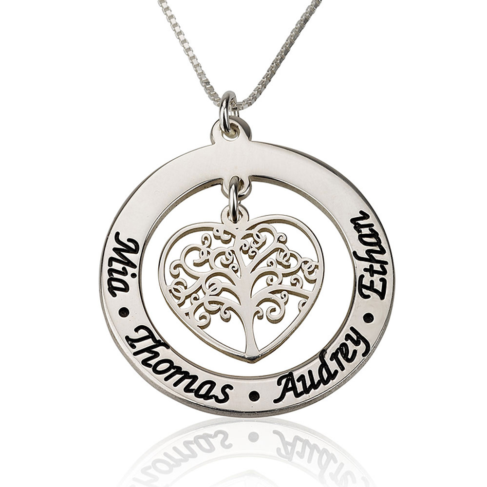 Personalized family tree necklace discount