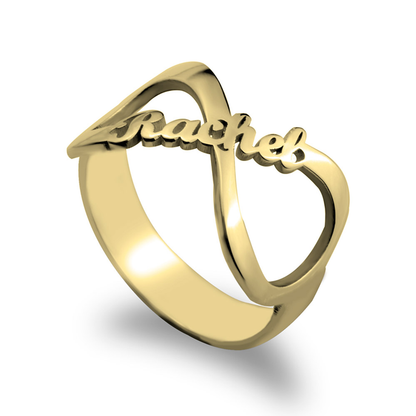 Gold & Silver Personalized Infinity Name Ring - FKJRNU6237