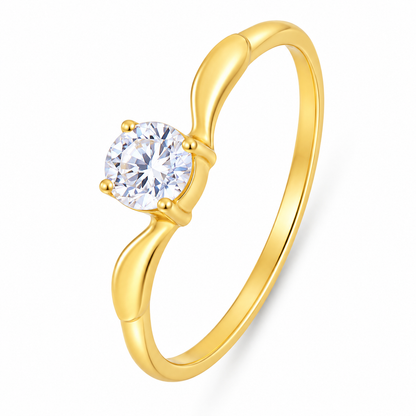 Gold Solitaire Ring 18KT - FKJRN18KU2003