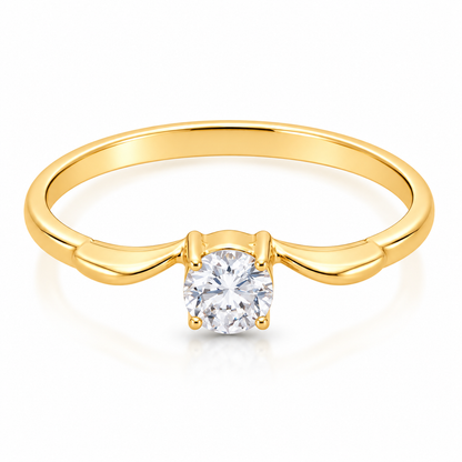 Gold Solitaire Ring 18KT - FKJRN18KU2003
