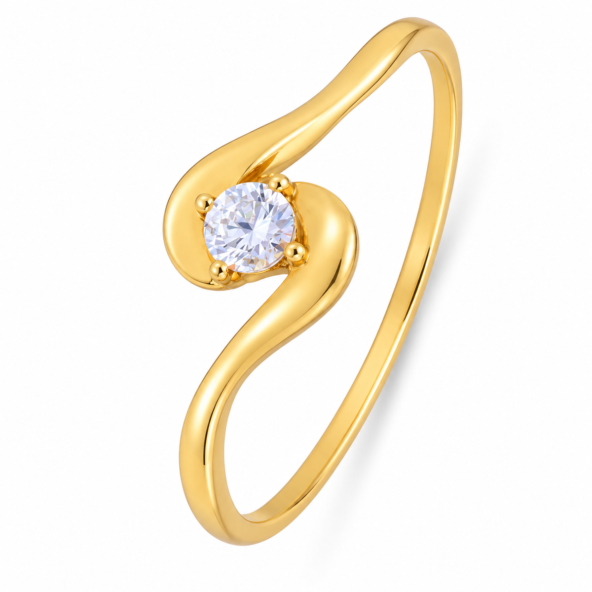Gold Solitaire Ring 18KT - FKJRN18KU2008
