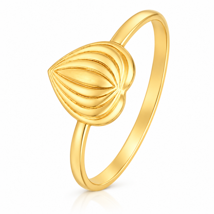 Gold Heart Shaped Ring 18KT - FKJRN18KU2009