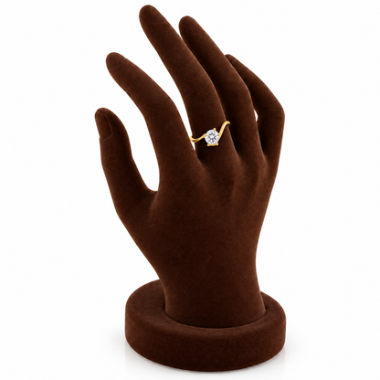 Gold Solitaire Ring 18KT - FKJRN18KU2086
