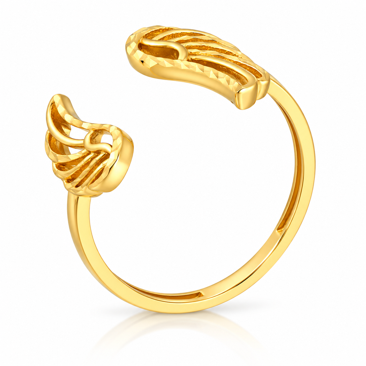 Gold Wings Shaped Ring 18KT - FKJRN18KU2100