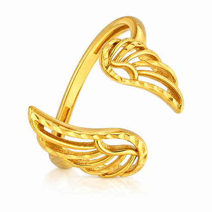 Gold Wings Shaped Ring 18KT - FKJRN18KU2100