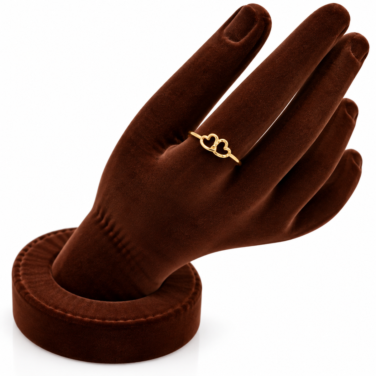Gold Twin Hearts Ring 18KT - FKJRN18KU2103