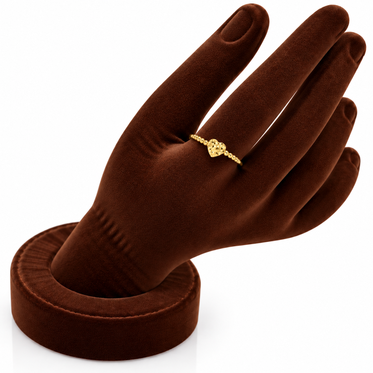 Gold Heart Shaped Ring 18KT - FKJRN18KU6136
