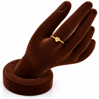 Gold Heart Shaped Ring 18KT - FKJRN18KU6136