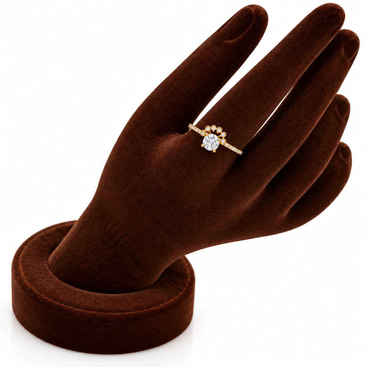 Gold Solitaire Ring 18KT - FKJRN18KU6374