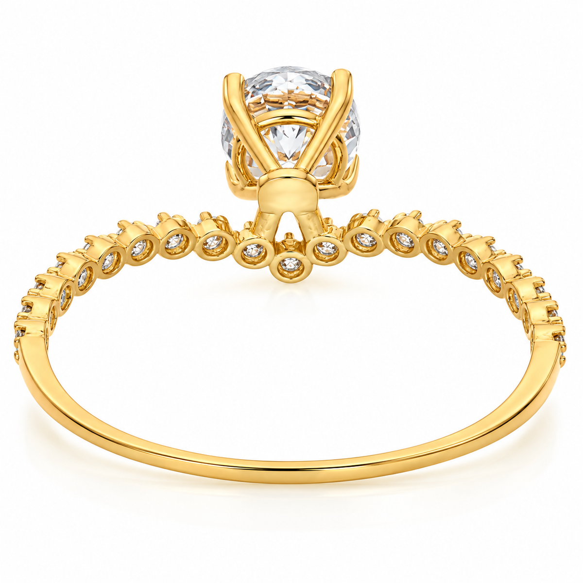 Gold Solitaire Ring 18KT - FKJRN18KU6383
