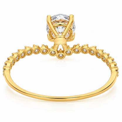 Gold Solitaire Ring 18KT - FKJRN18KU6383
