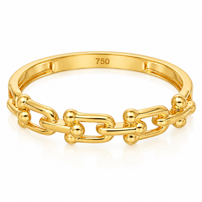Gold Interlink Ring 18KT - FKJRN18KU6386
