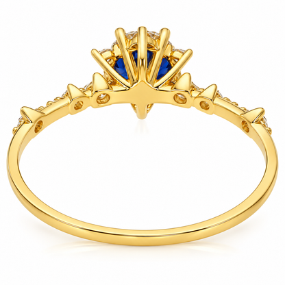 Gold Solitaire Ring 18KT - FKJRN18KU6388