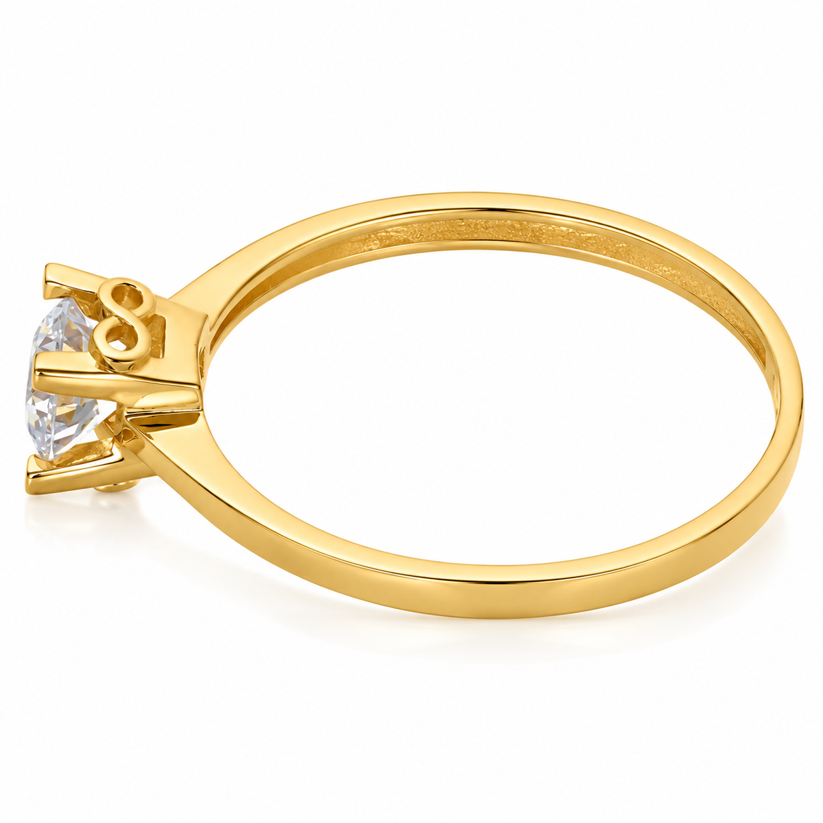 Gold Solitaire Ring 18KT - FKJRN18KU6376