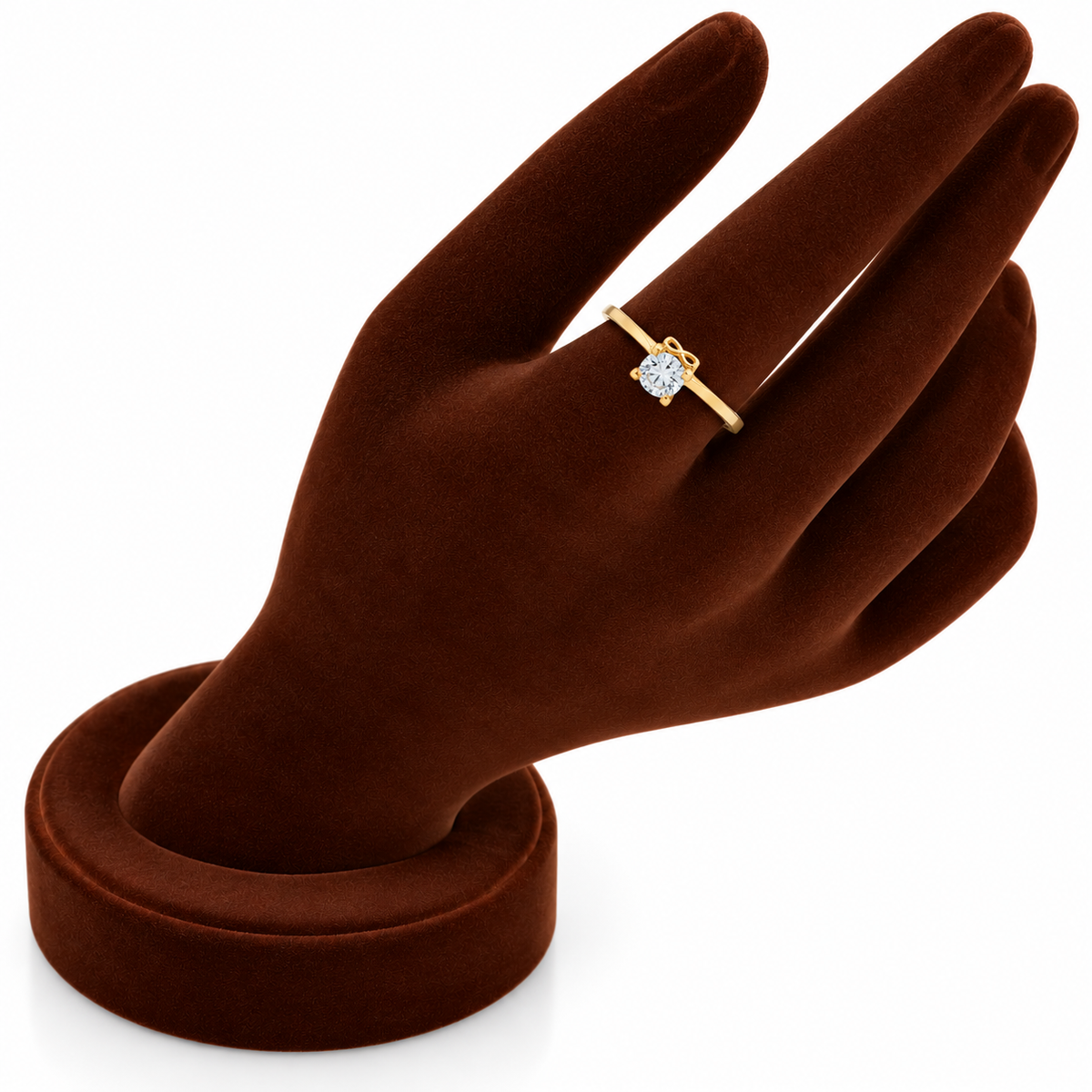 Gold Solitaire Ring 18KT - FKJRN18KU6390