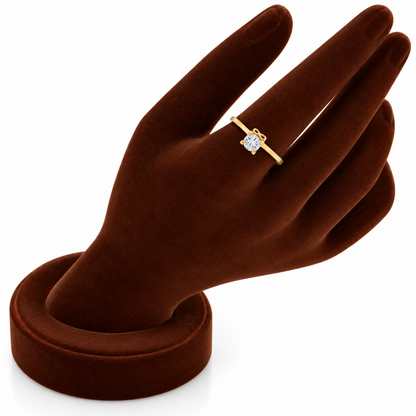 Gold Solitaire Ring 18KT - FKJRN18KU6376